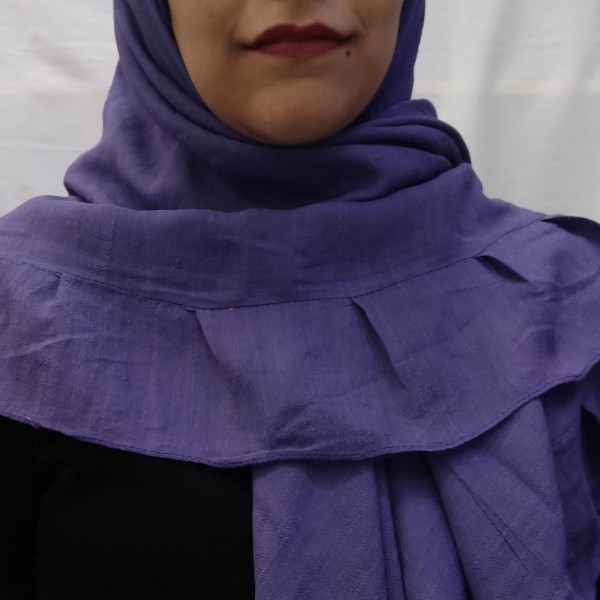 روسری نخی اعلا چین دار (وال اسلپ)عرض 130