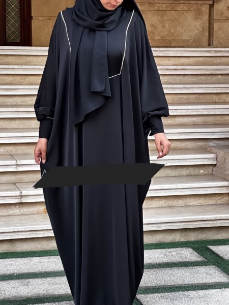 مانتو عبایی صبا مشکی