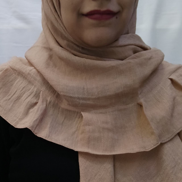 روسری نخی اعلا چین دار (وال اسلپ)عرض 130